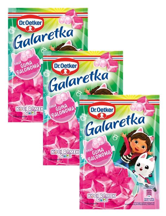 Быстрорастворимое желе Dr Oetker УПАКОВКА со вкусом жевательной резинки от 3 до 12 порций - ДОСТАВКА БЕСПЛАТНО 2190₽