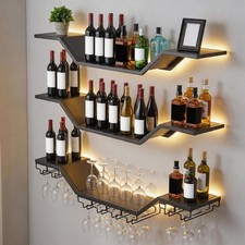 Wall Mounted Wine Rack Hanging Metal Wine Storage Rack Cabinet Wine Bottle Shelf