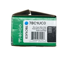 Lexmark 78C1UC0 Toner Cartridge Cyan New Open Box Ultra High Yield 78C1UC0