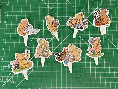 48 Pcs Classic Winnie Cupcake Toppers Cake Topper Cute Pooh Baby Shower Decor