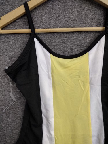 Codigo Body Damen S schwarz/weiß/gelb Tank Tanga dehnbar tailliert - Bild 8 von 9