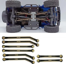 RCLIONS Higher Extra Clearance RC Links Linkage Set for 1/24th Axial Black 