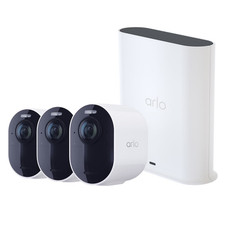 Arlo Ultra Security Camera 4K 3Rd Gen , 3-Pack, White with Smart Hub