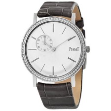 Piaget Altiplano Silver Dial Grey Alligator Leather Ladies Watch GOA39106