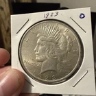 1923 Silver Peace Dollar AU details fast shipping