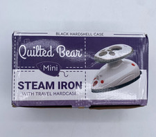 The Quilted Bear Travel Steam Mini Iron - For Crafting & Quilting with Hard Case