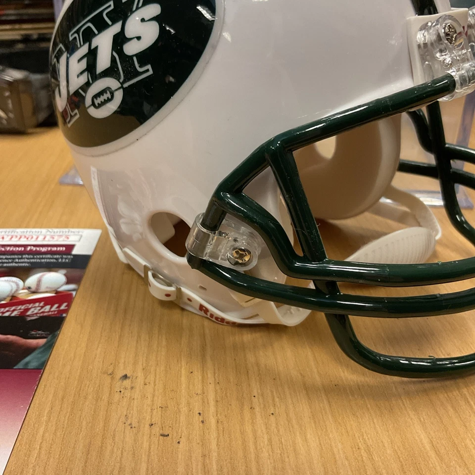 CASCO DE TAMAÑO COMPLETO FIRMADO AUTOGRAFIADO POR WAYNE CHREBET JETS JSA Foto 4 de 4