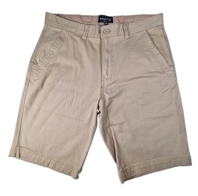 Weird Fish beige Chino Shorts W34 Baumwolle Stretch Freizeit Sommer Herren Smart