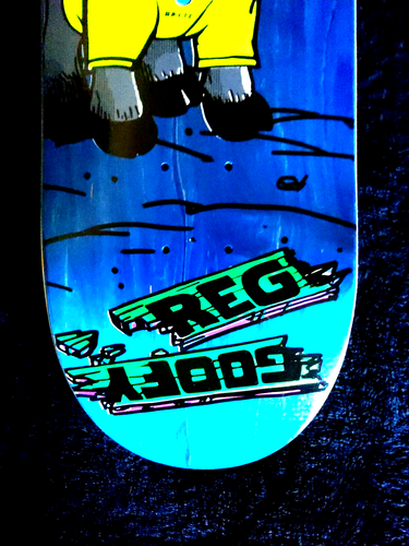 Le`Andre Sanders Signed Berrics Skategoat 1st Pro Autograph Skateboard Blue Deck - Picture 11 of 12