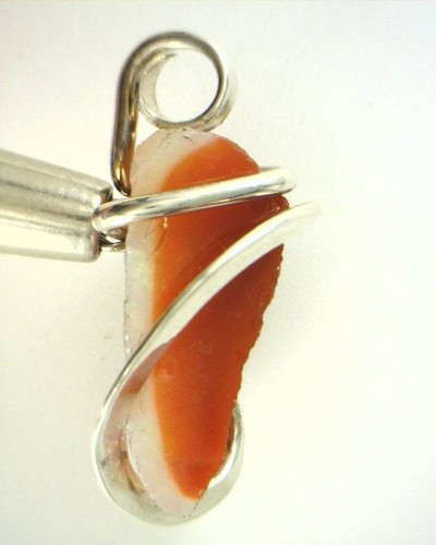 13.96ct African Crystal Opal in Sterling Silver Art Wire Wrap Pendant - Picture 4 of 4