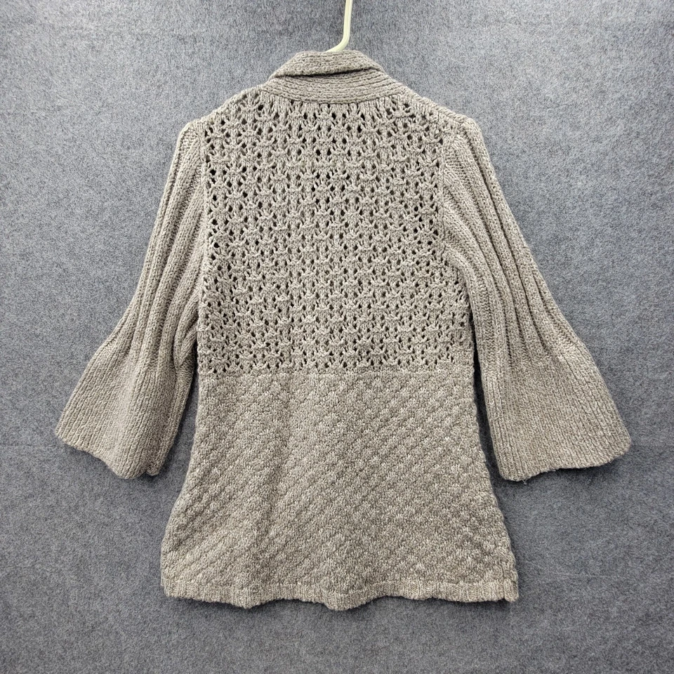 Cárdigan suéter de lana marrón One Girl Who para mujer Foto 2 de 4