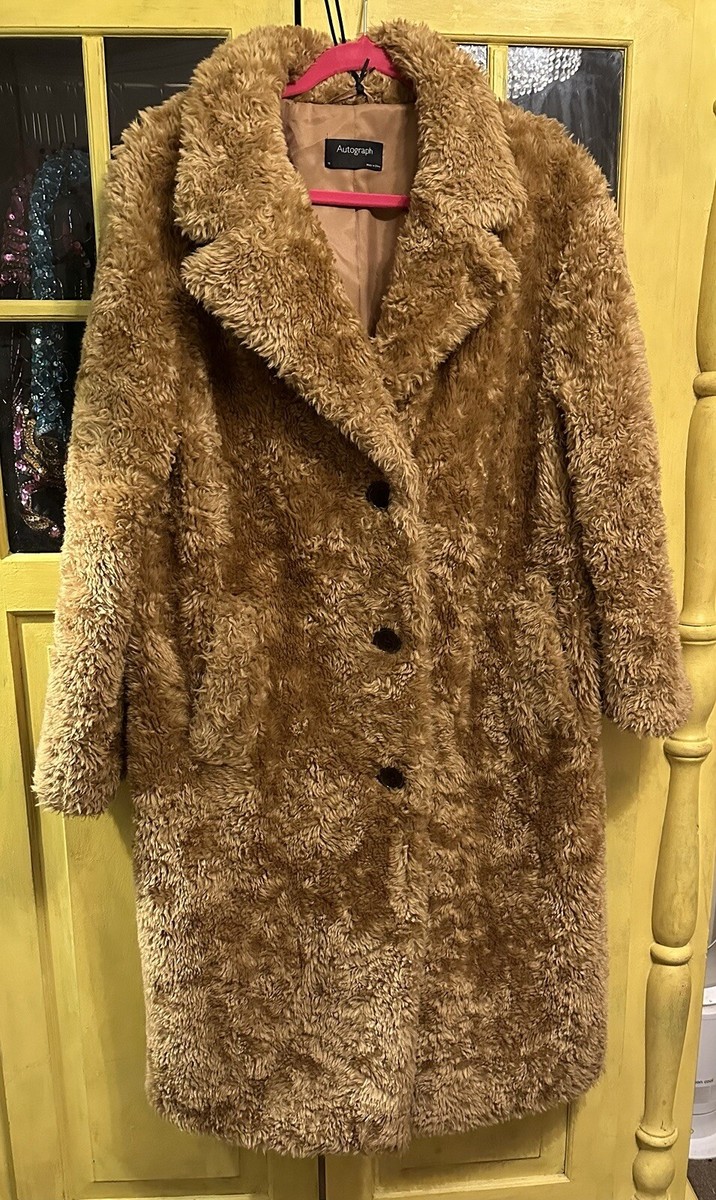 Longline Coat Marks And Spencer Autograph Teddy Bear Coat Teddy