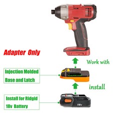 1 Adapter for Ridgid 18V Series Battery to Power for CHICAGO ELECTRIC 18V Tools