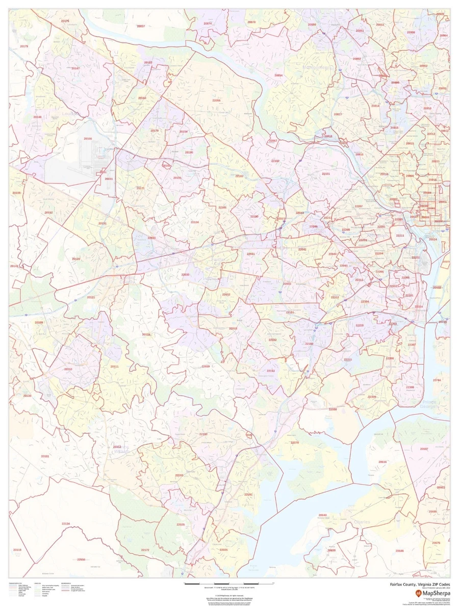 Virginia Zip Code Map
