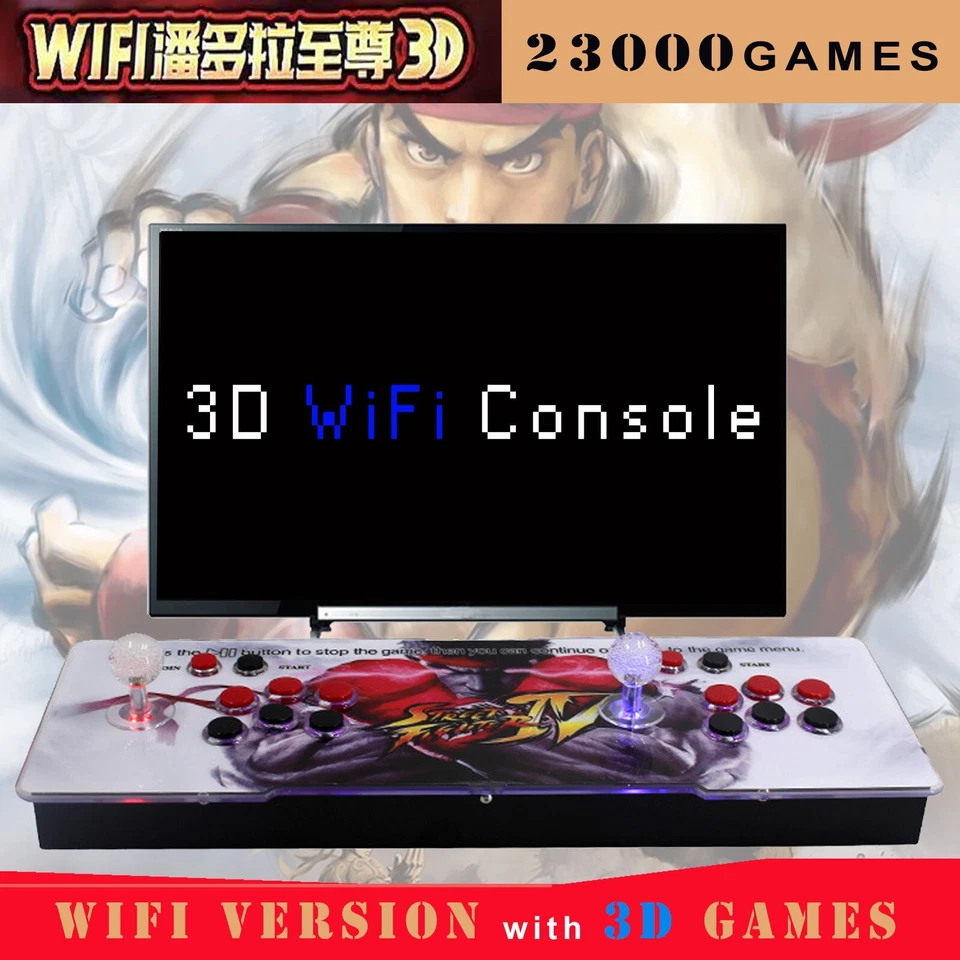 NEW 23000 Games Retro Pandora's Box 3D WiFi Arcade Classics Multi-Player Games