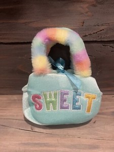 Aurora Fancy Pals Rainbow Sweet Furry Handle Blue Green Pet Carrier for Plush 6”