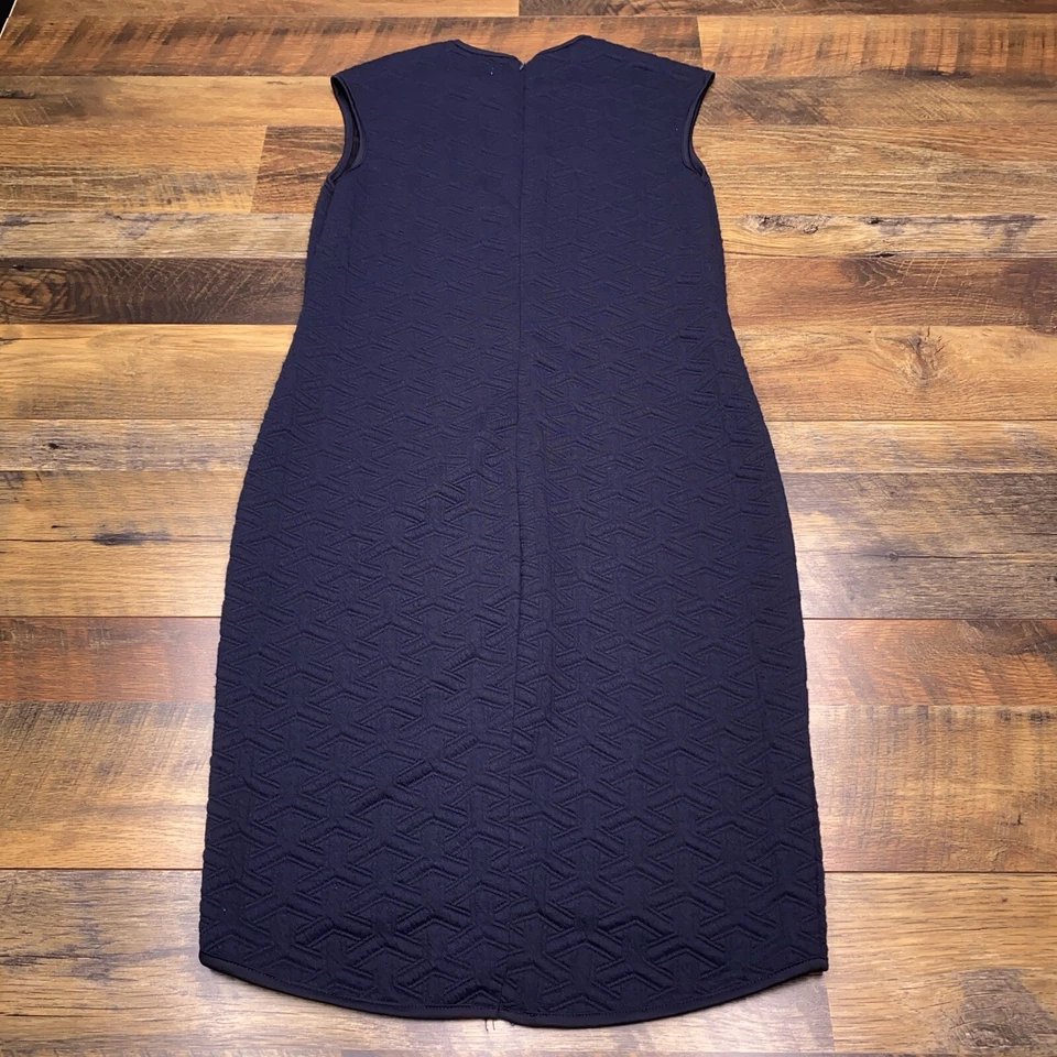 Vestido recto Carmen Marc Valvo mediano para mujer azul marino elástico Foto 2 de 4