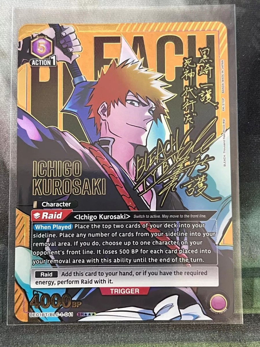 Union Arena Card Game Bleach Ichigo Kurosaki SR 3 Star UE01BT/BLC
