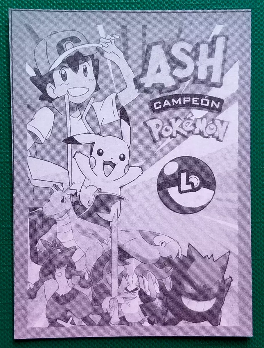 POKEMON ASH CHAMPION Sticker EM #E12 CARNET DIANTHA South America PERU 2023  FOIL