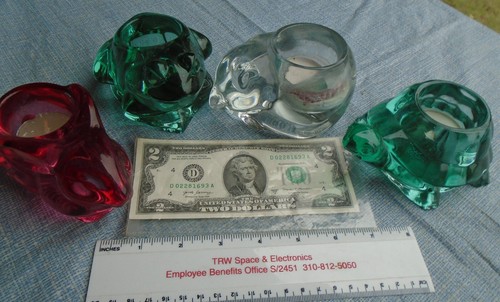 Tea Candle Holders Indiana Glass 2 Turtles Rabbit Cat - Picture 8 of 8