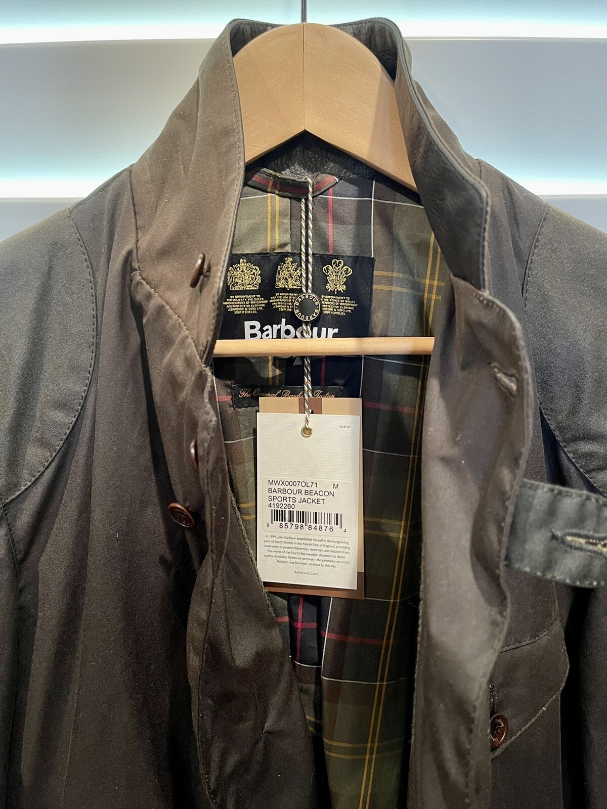 BARBOUR Dept B Beacon Commander WAXED 