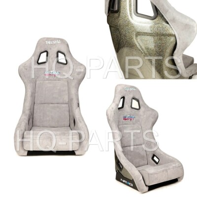 NRG PRISMA FIXED BACK BUCKET RACING SEAT FRP-302GY-ULTRA ALCANTARA