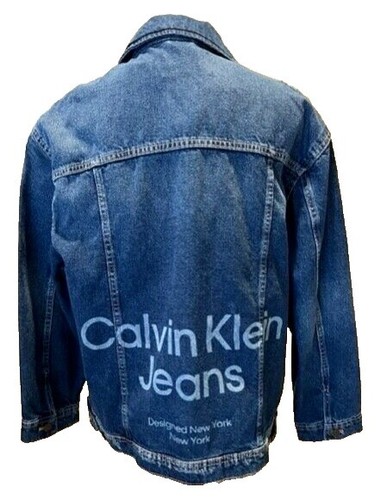 Vintage Calvin Klein Jeans Jacket Womens Medium Black Hooded 