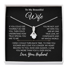 To My Wife Necklace, Vanlentines Gifts For Women, Anniversary Gift For Wife