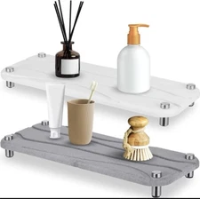 2 Pc Drying Stone Tray Instant Drying Tray For Kitchen Water Absorbing Stone 