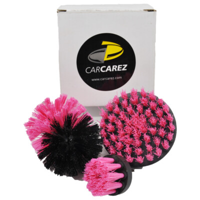 #ad 3 Pcs set Drill Brush Power Scrubber Drill Attachments Cleaning Pink $11.99