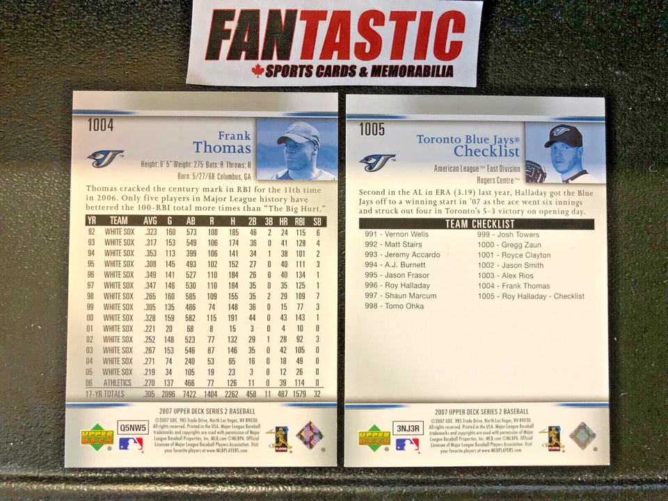 2007 Upper Deck Baseball base card YOU PICK #501-1020 - Image 2 of 2