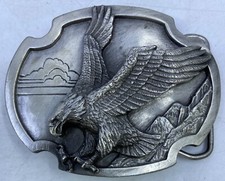 Vintage 1986 SISKIYOU Belt Buckle American Eagle Bird of Prey Design