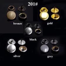 20X DIY Brass Poppers Snap Press Stud Sewing Leather Craft Clothing Handware Sew