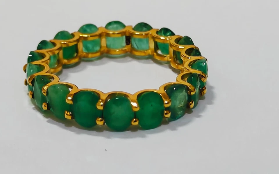 2 Ct Smaragd Hochzeits Prong Ring 14k Massiv Gelbgold - Bild 2 von 4