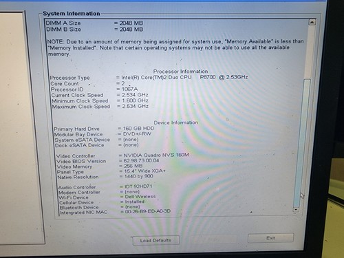 Dell Latitude E6500 Core 2 Duo P8700 @2.53GHz 4GB RAM 160GB HDD Windows 10 - Picture 12 of 24