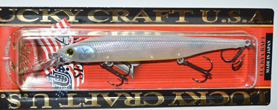 lucky craft lightning pointer 110dd 4.5'' suspending jerkbait french pearl ob