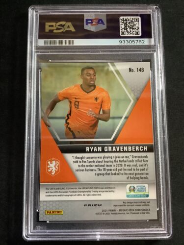 2020 Mosaik UEFA EURO '20 Ryan Gravenberch RC roter Pulsar PSA 10 Niederlande - Bild 2 von 2