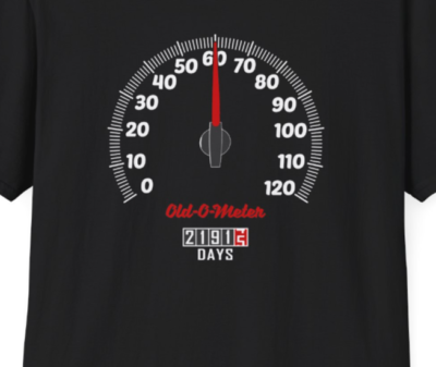 Oldometer 60th Birthday Shirt Gift for Men Old Car Guy Classic Car