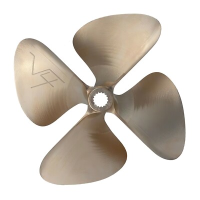 OJ Wake Pro V4 2639 18 x 17.5 4 Blade Nibral Inboard Propeller Splined Bore