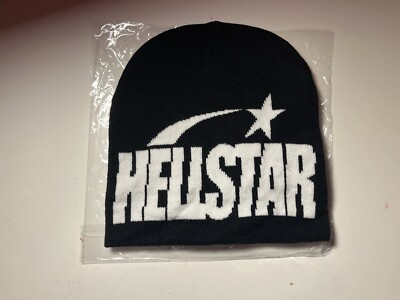 HELLSTAR BEANIE (BLACK)| LETTERED GRAPHIC BEANIE| Y2K DESIGN| NEW