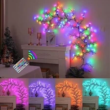 Christmas Vines for Home Decor 18 Color Changing 6Ft Christmas Swags Decor Co...
