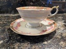 Royal Bayreuth China Cup and Saucer Floral Go...