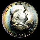 1963 Franklin Half Dollar Silver PCGS MS-66 Rainbow Toned Graded Coin --- #931B