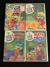 Leap Frog DVD Lot of 4: Math, Letters, Words, School