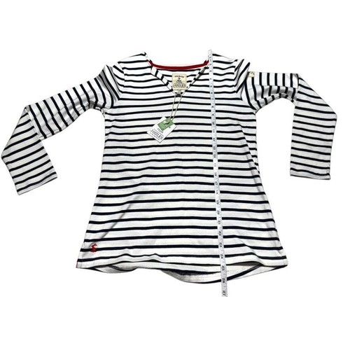 Neu mit Etikett Joules gestreiftes Langarmshirt weiß/blau Größe 4 - Bild 3 von 9