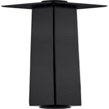 24 Inch Matte Black Ceiling Mount Shower Arm and Flange, Square Rain Shower Head