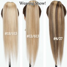 Long Human Hair Ponytail Extension Wrap Around Clip In Pony Tail Extensions 50g