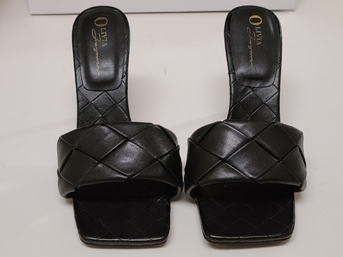 Olivia Jaymes Black Slip On Heel Womens Stiletto Shoe Size 7 Bindi Style - Picture 3 of 16