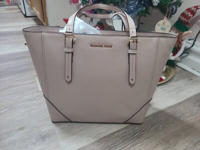 michael aria large leather tote