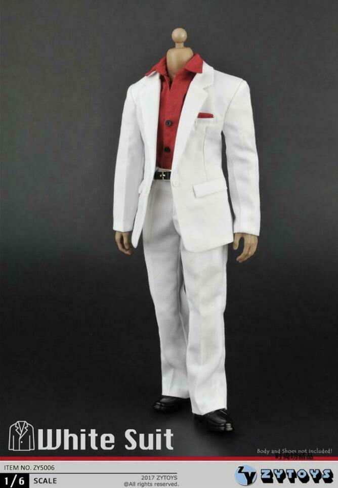 ZY TOYS 1/6 Scale WHITE Suit Set For 12